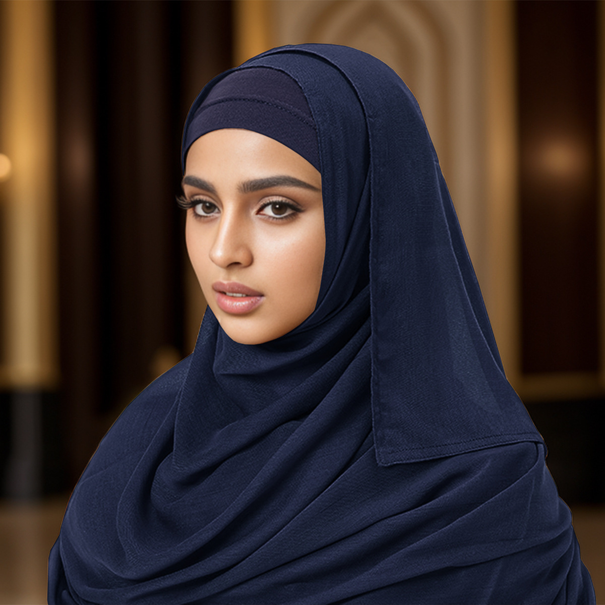 حجاب رأس عرقي بسيط جديد واسع الحواف للنساء