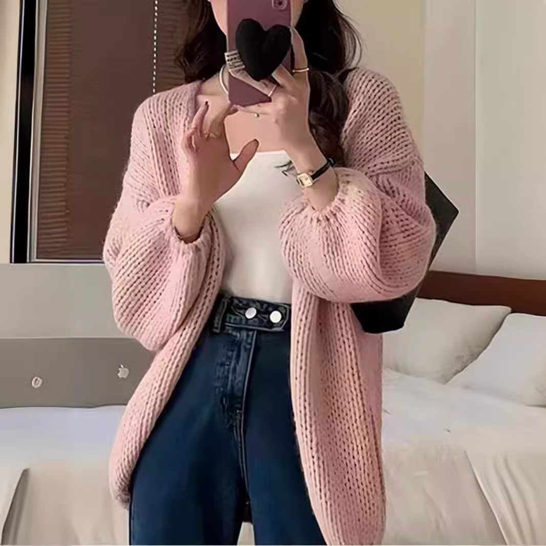 معطف نسائي من نوع Idle Style ناعم من الموهير الدبق