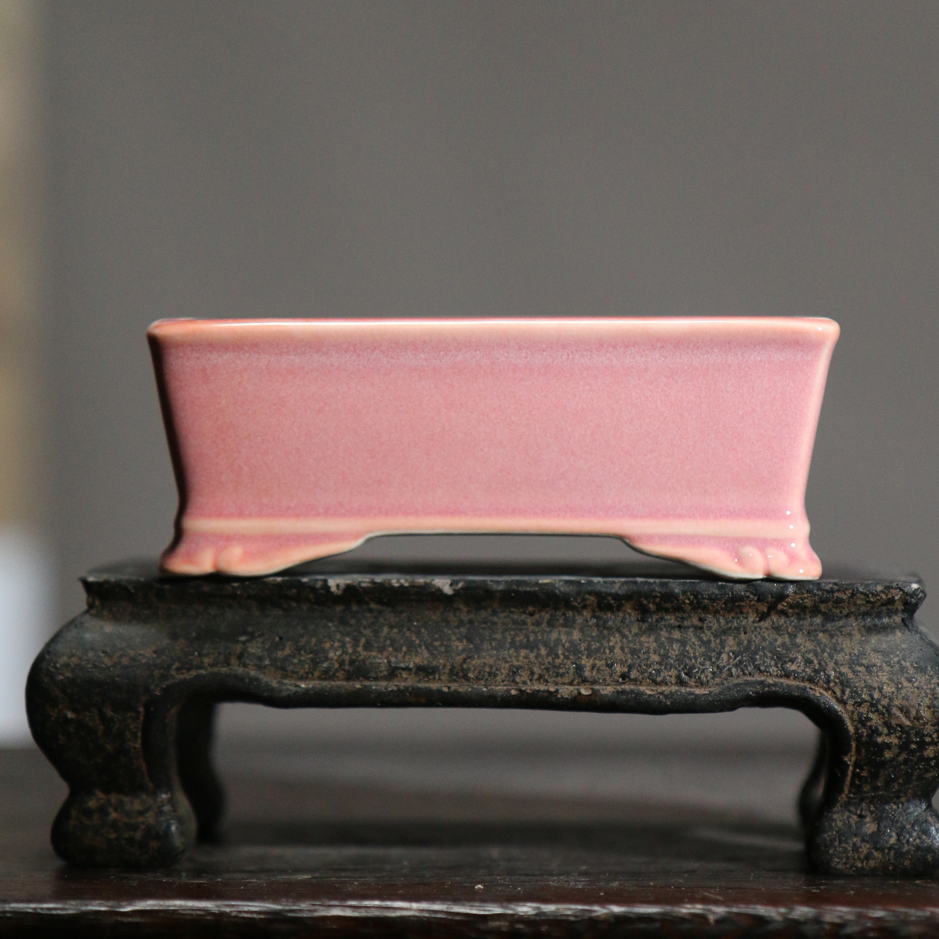 وعاء زهور رملي أرجواني سيراميك مستطيل مصغر