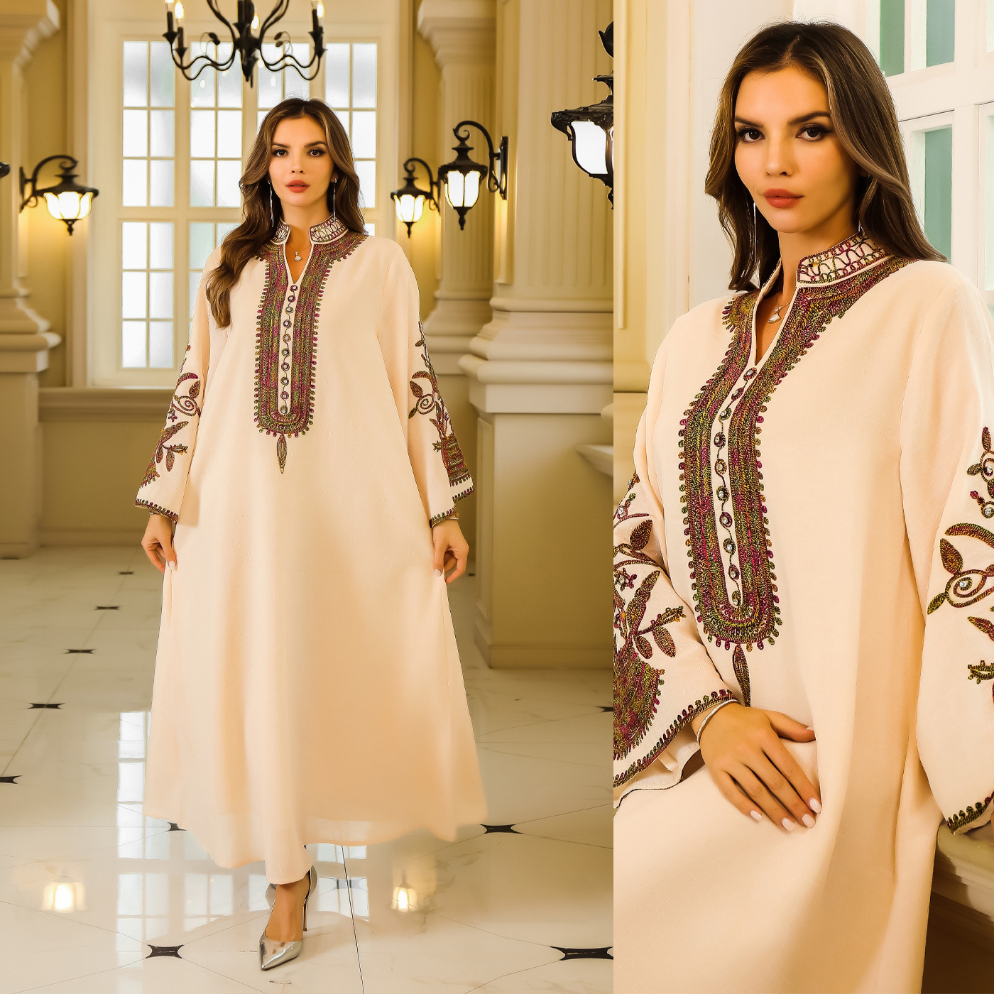 ملابس نسائية عصرية مطرزة بحبل إسلامي