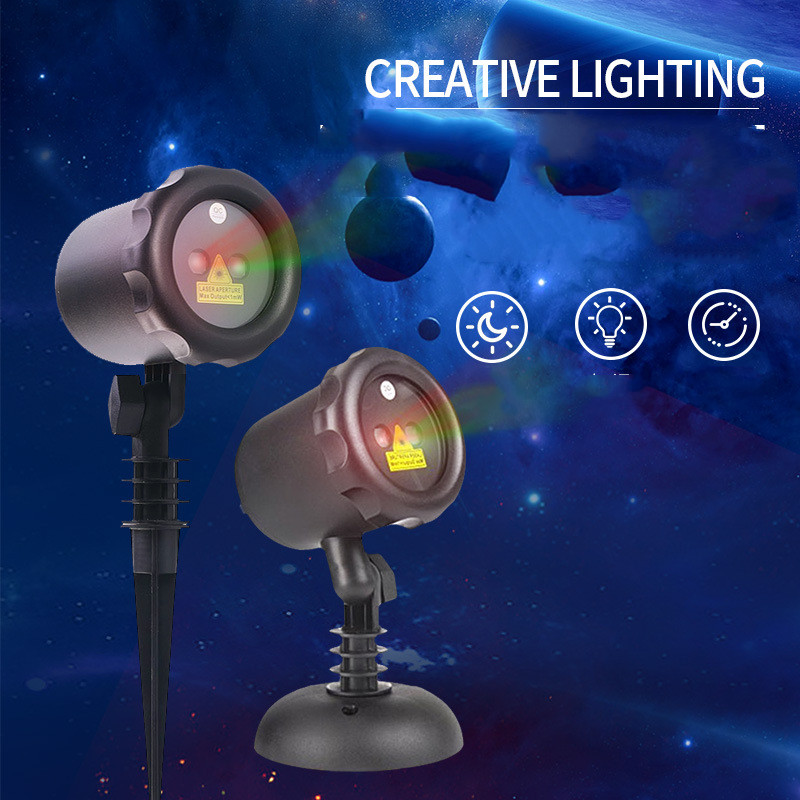 جهاز عرض ليزر عيد الميلاد 8 أنماط أضواء LED مع جهاز التحكم عن بعد